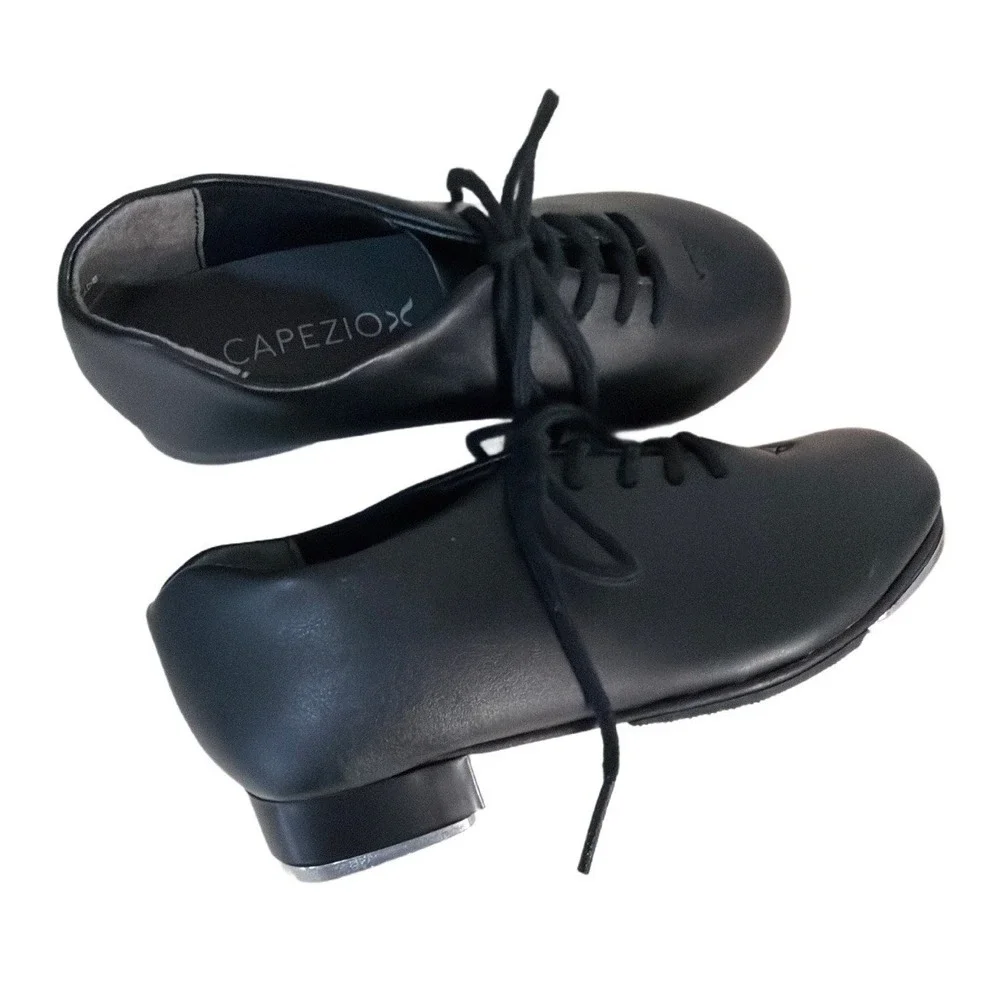 Capezio Tic Tap Toe Shoes 443C Toddlers SIZE 10W Black Tap‎ Dancing Shoes Child